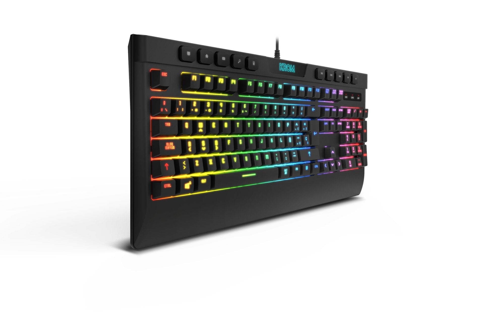 Krom Pack Rgb Teclado Membrana Y Raton Kalyos Sp