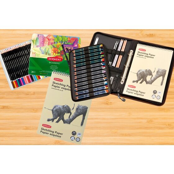 Derwent Lápices De Colores Surtidos En Caja Metálica De 24ud