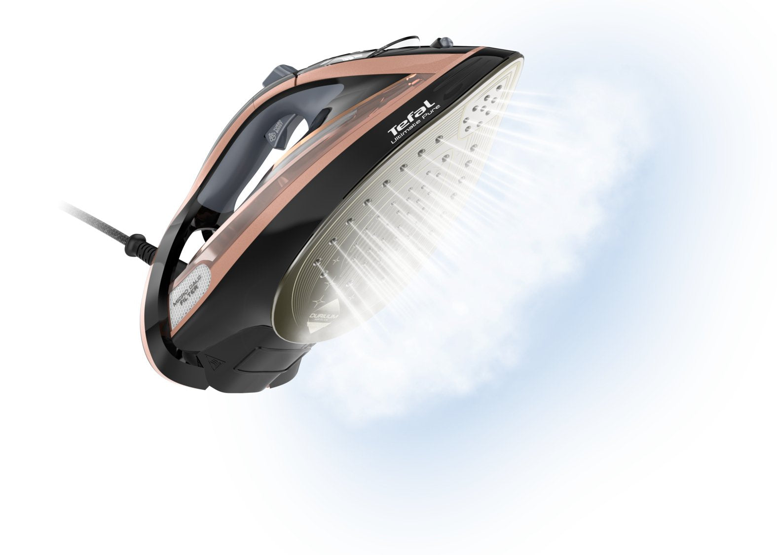 EAN 3121040069271 - Tefal Ultimate Pure FV9845 Plancha vapor-seco Suela Durilium Autoclean 3100 W Negro, Cobre imagen 11