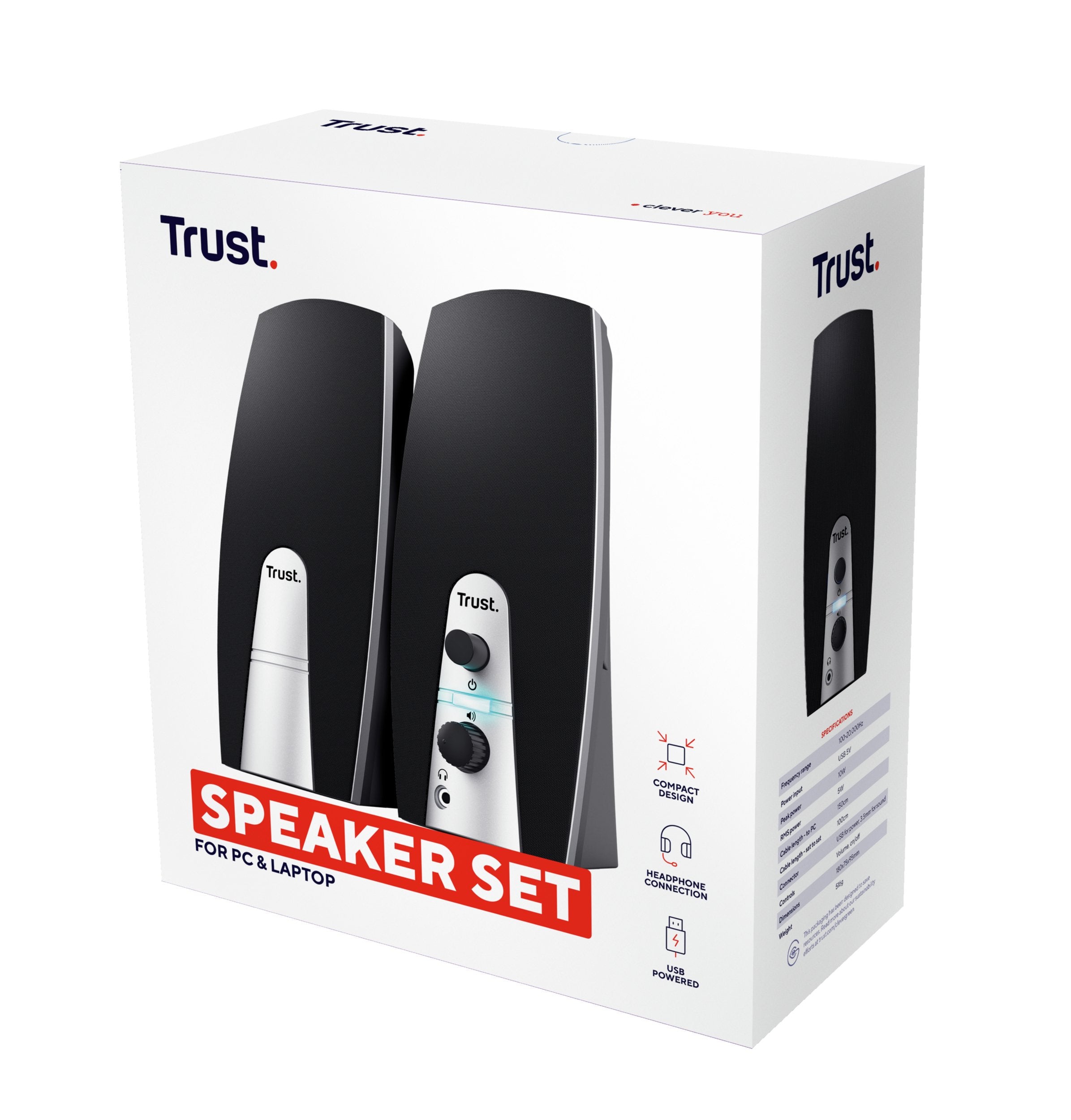 EAN 8713439246605 - Trust 24660 conjunto de altavoces 5 W PC/ordenador portátil Negro, Metálico 2.0 canales imagen 5