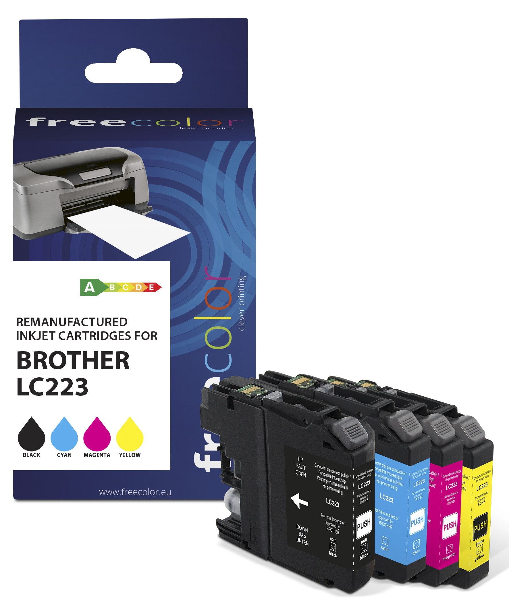 EAN 3112539918262 - Freecolor K10388F7 cartucho de tinta 4 pieza(s) Compatible Negro, Cian, Magenta, Amarillo imagen 1
