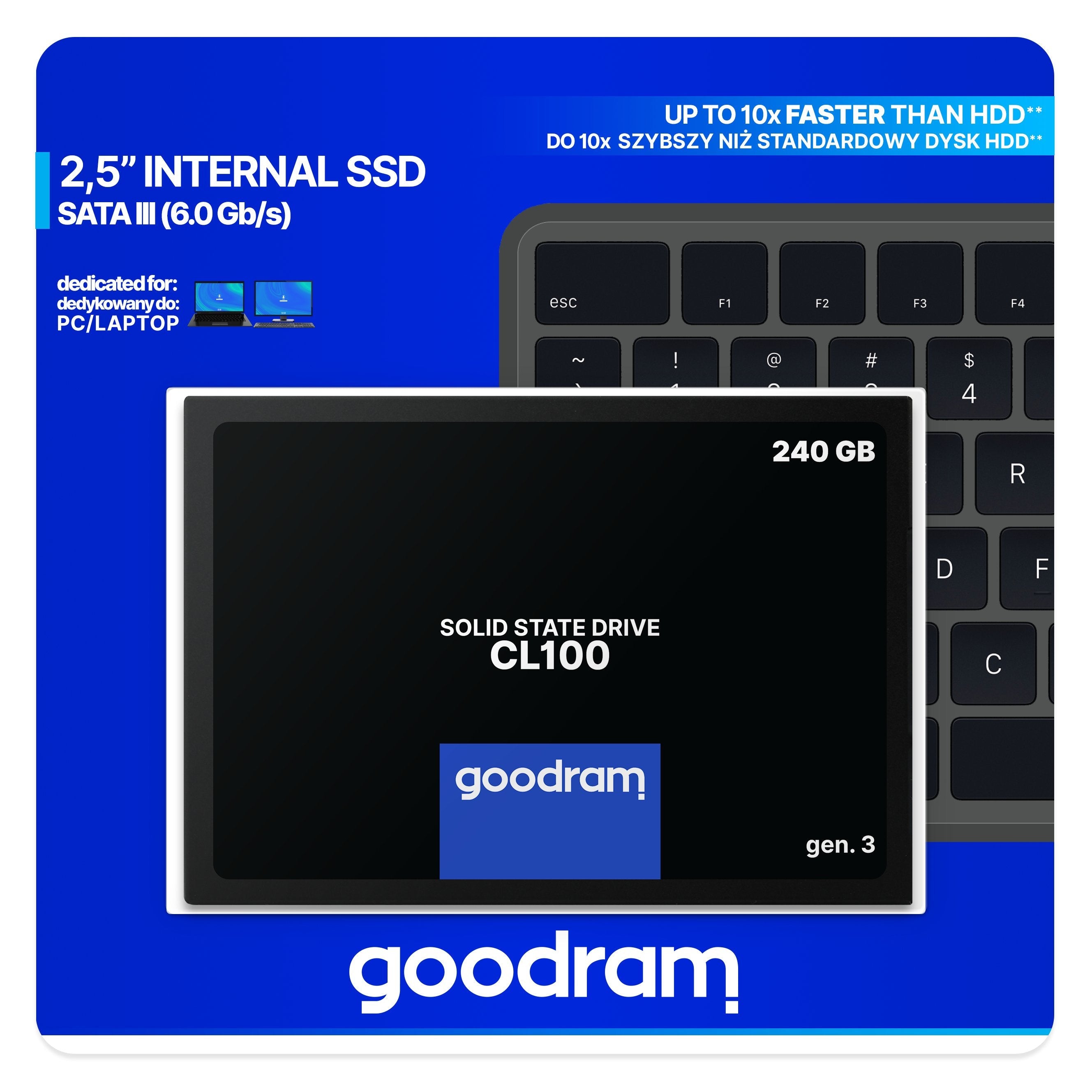 EAN 5908267923405 - Goodram CL100 gen.3 240 GB 2.5" Serial ATA III 3D NAND imagen 8