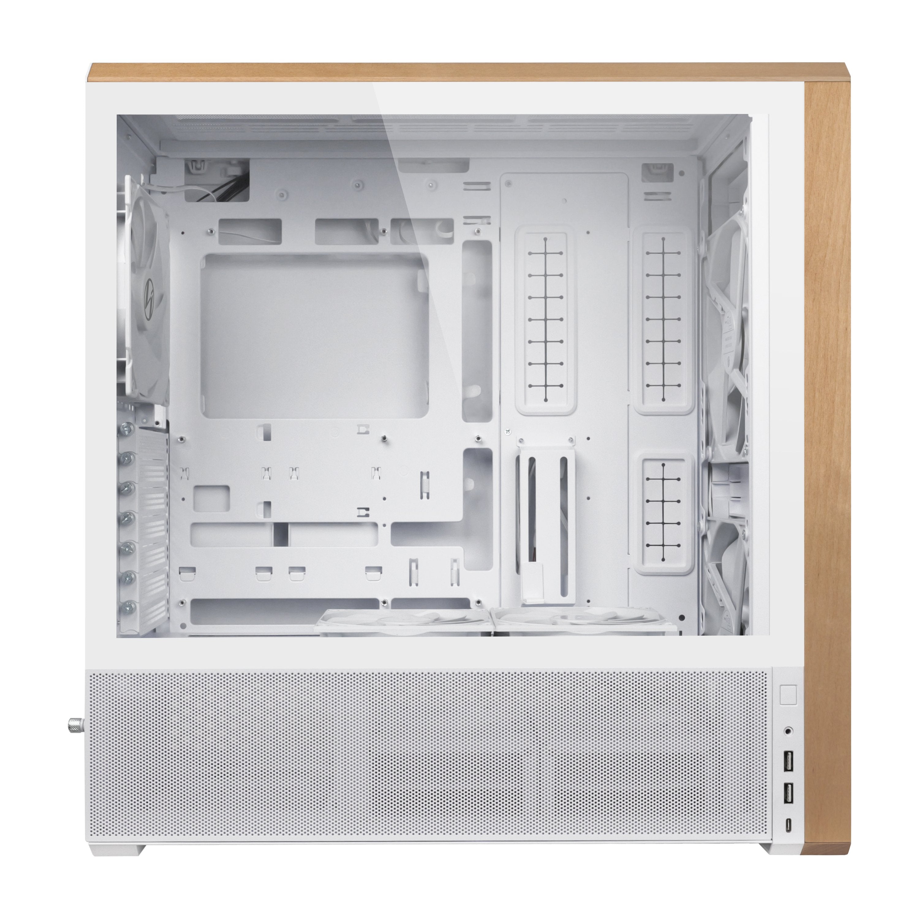 EAN 4718466015860 - Lian Li Lancool LAN217W carcasa de ordenador Midi Tower Blanco, Madera imagen 5