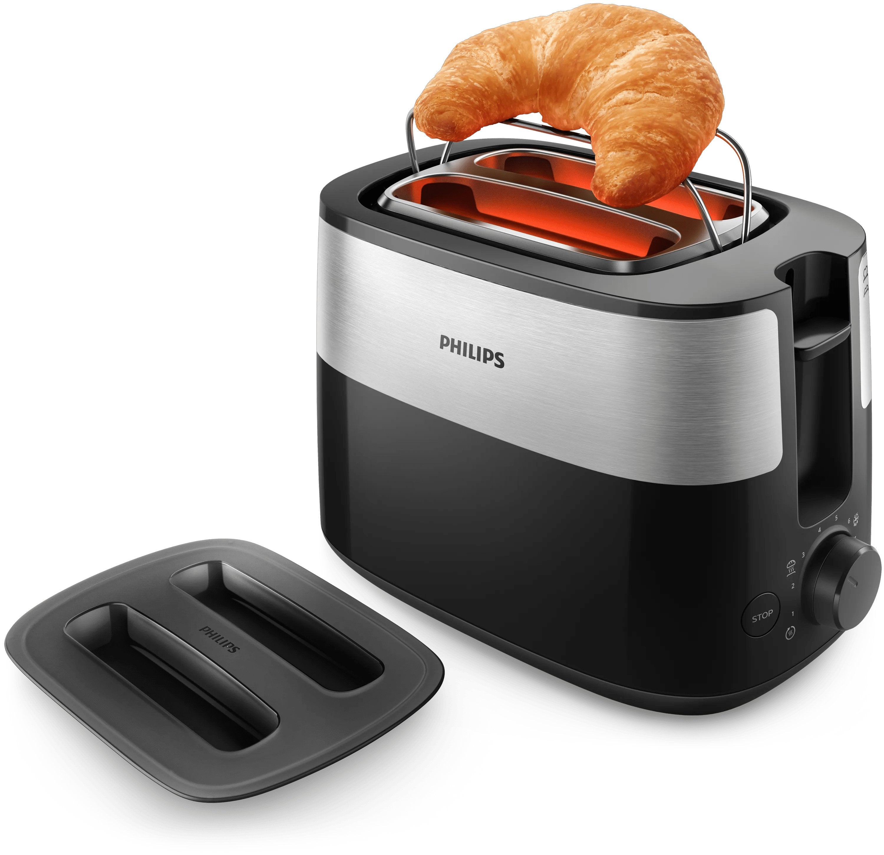 EAN 8720389013744 - Philips Daily Collection HD2517/90 tostadora 8 2 rebanada(s) 900 W Negro, Plata imagen 6