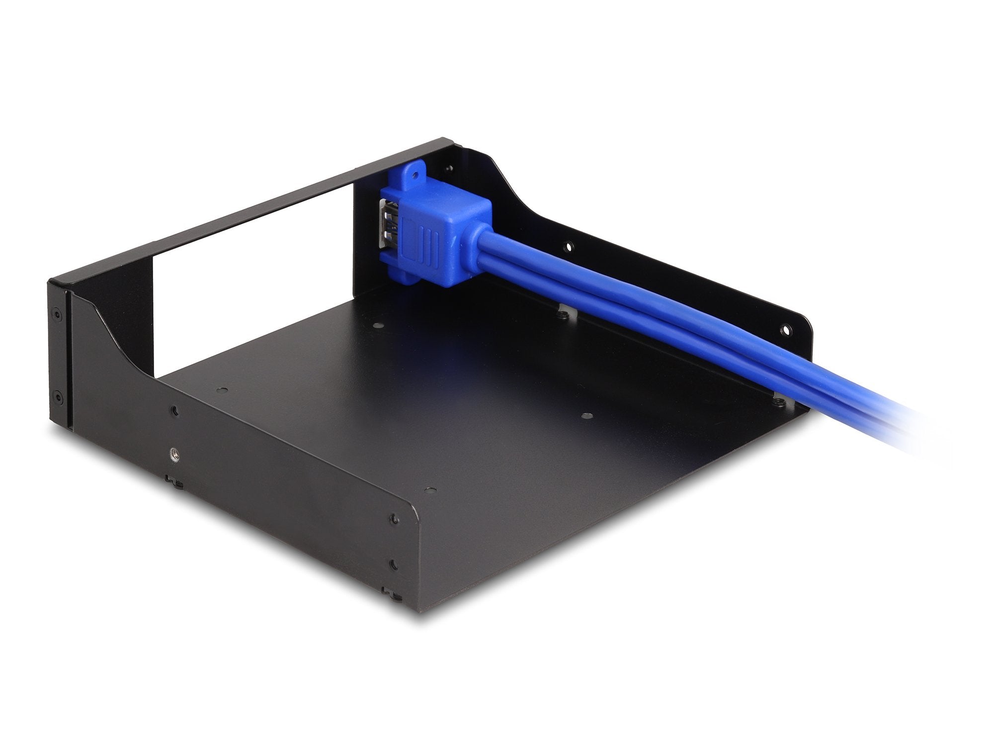Delock 18006 Marco De Instalación Metálico De 5.25? Para Rack Móvil Slim Bay Con Concentrador Usb 5 Gbps