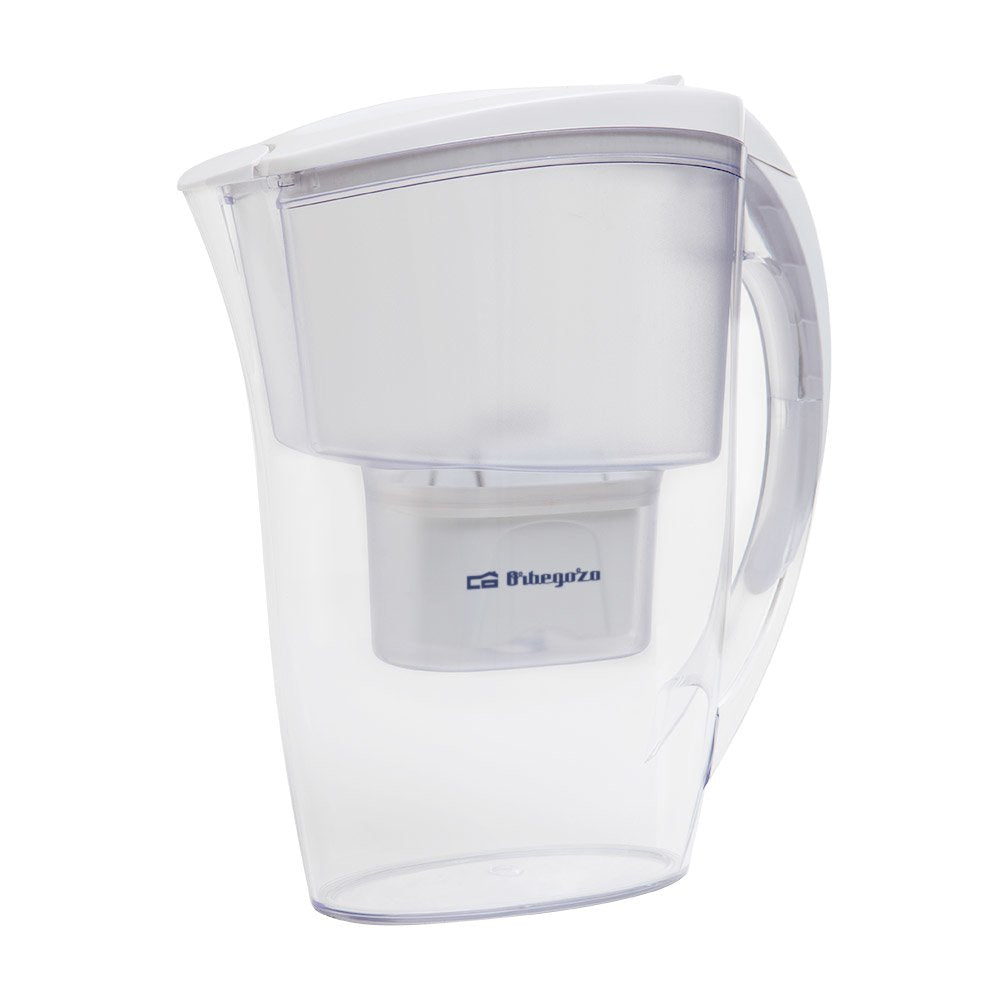 Orbegozo Jr 3025 Jarra Purificadora De Agua - Tres Cartuchos Filtrantes - Capacidad Total De 2.4 Litros - Indicador De