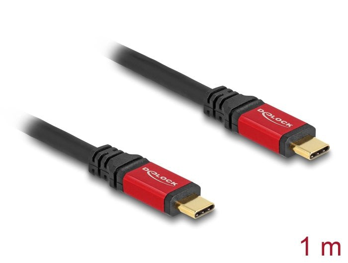 Delock 80040 Cable Usb 2.0 Usb Type-C Macho A Macho Pd 3.0 100 W E-Marker 1 M Rojo Metal