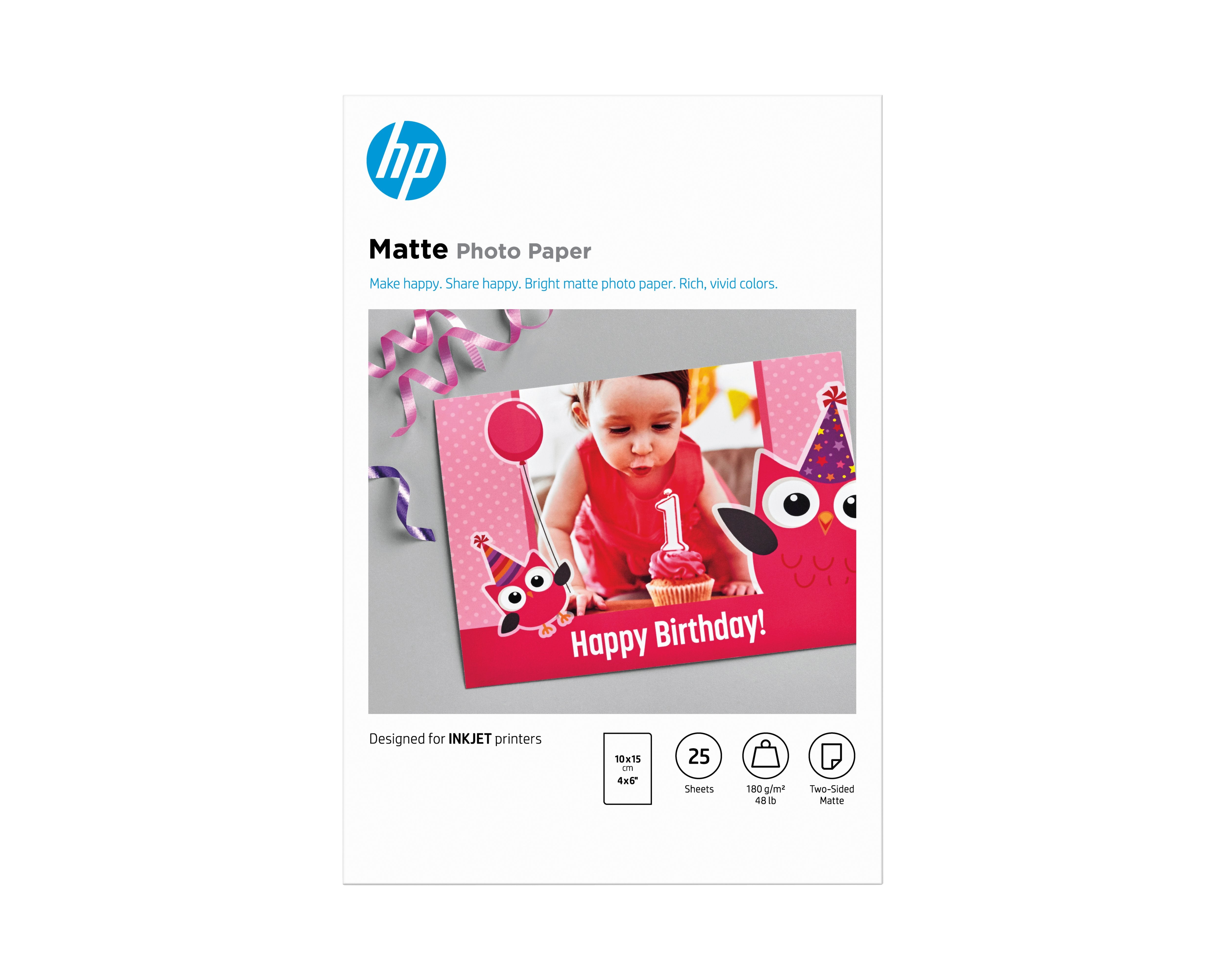 EAN 0193905314706 - HP Matte Photo Paper-25 sht/10 x 15 cm Blanco Mate imagen 1