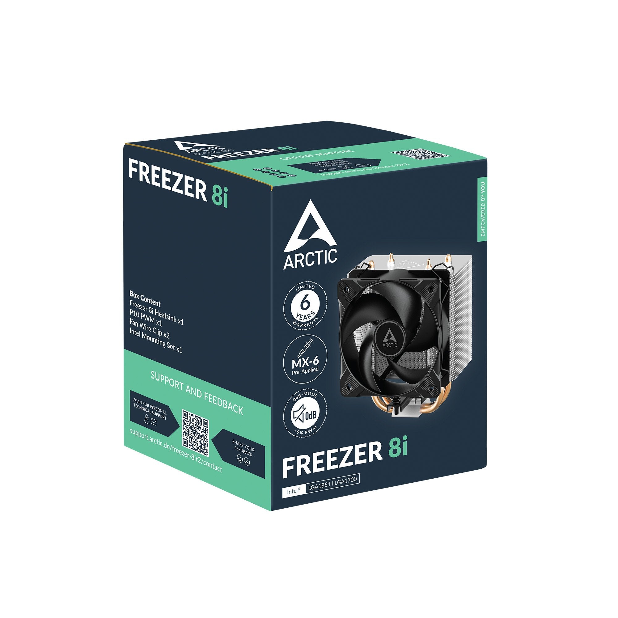 EAN 4895265000508 - ARCTIC Freezer 8i Procesador Refrigerador de aire 10 cm Aluminio, Negro imagen 6
