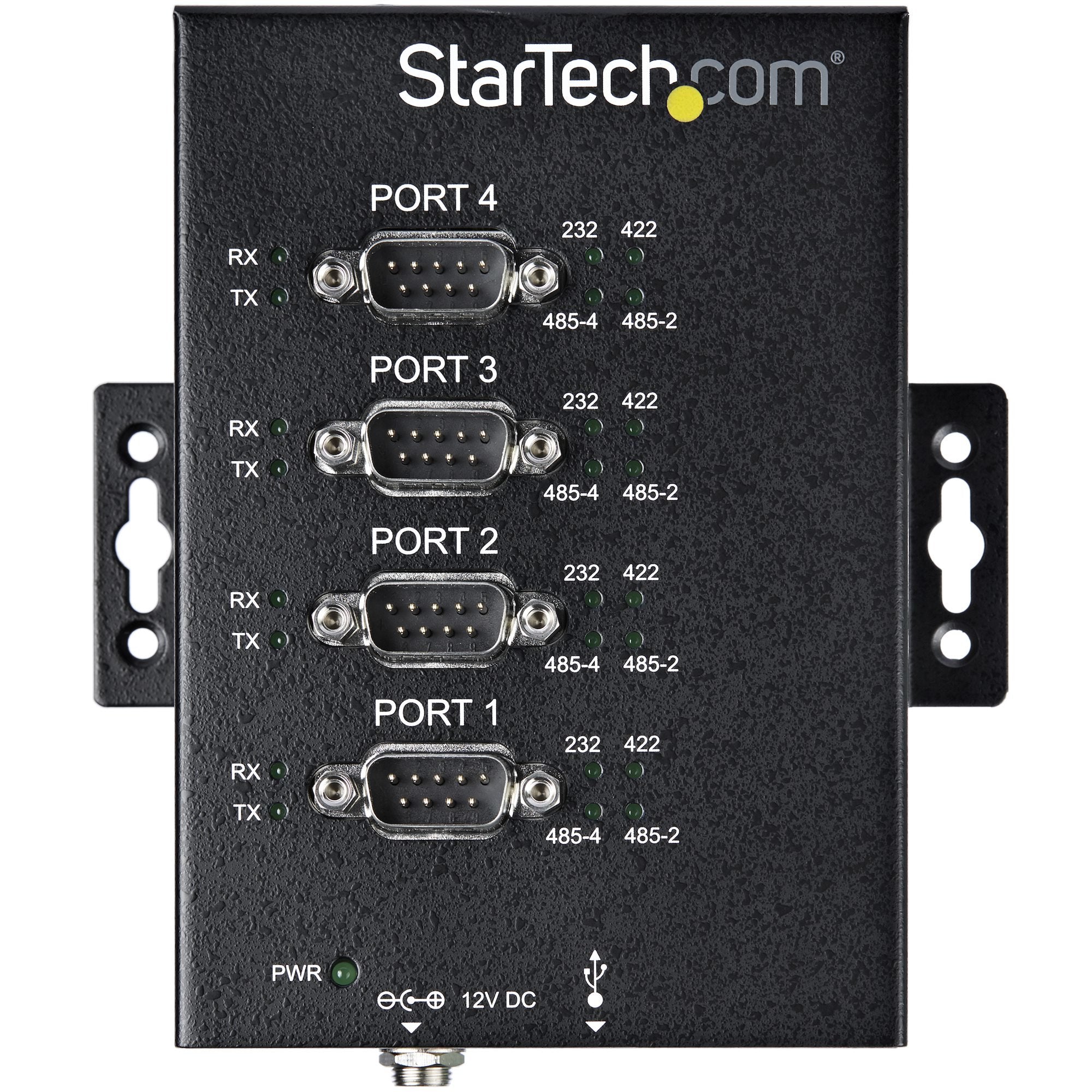 Startech.Com Adaptador Industrial Usb A 4 Puertos Serie Db9 Rs232 Rs422 Rs485 Con Protección Esd De 15kv - Cable Conversor Usb A Serial