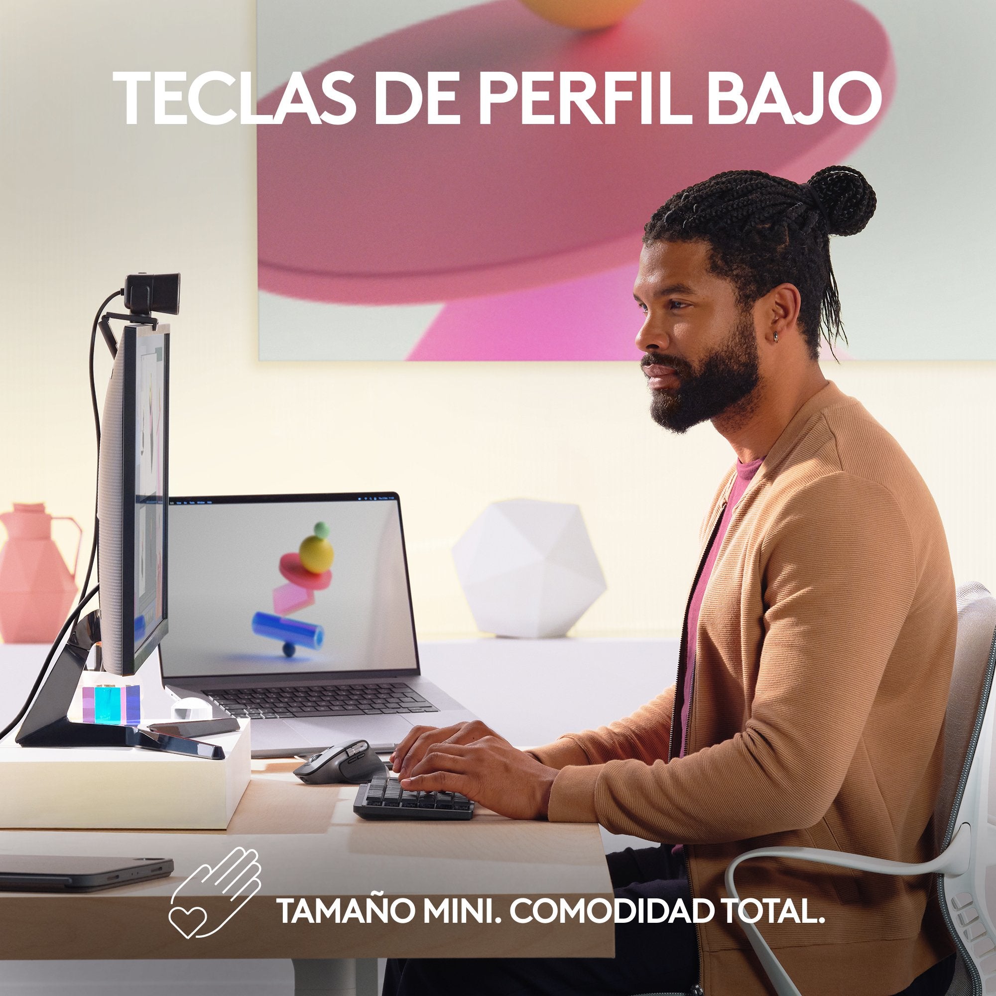 EAN 5099206103368 - Logitech Master 920-010837 teclado Oficina RF Wireless + Bluetooth QWERTY Internacional de EE.UU. Gris imagen 6