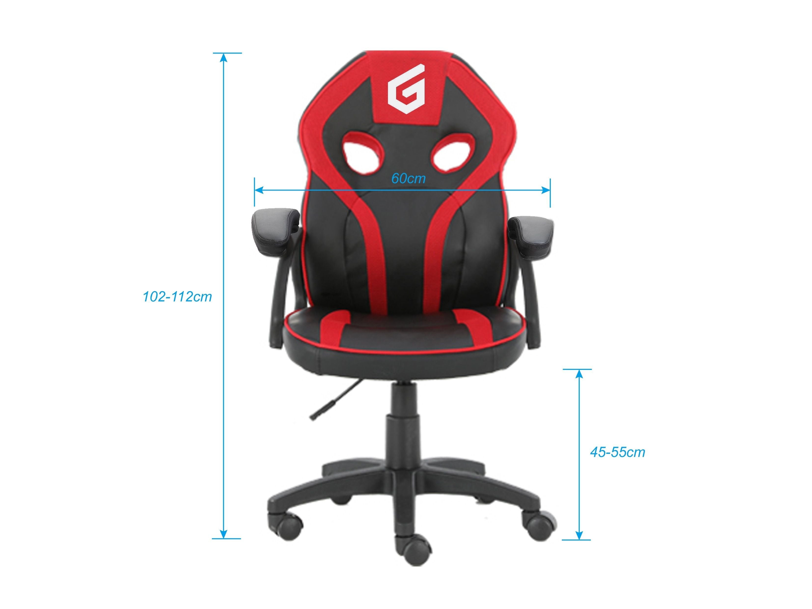 Silla Gamer Junior Conceptronic Eyota06r Color Negro Detalles En Rojo Recubrimiento Pu De Alta Calidaddiseño Ergonomico