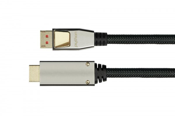Cable Python Displayport 1.4 - Hdmi 2.0 Nylong. Negro 10m