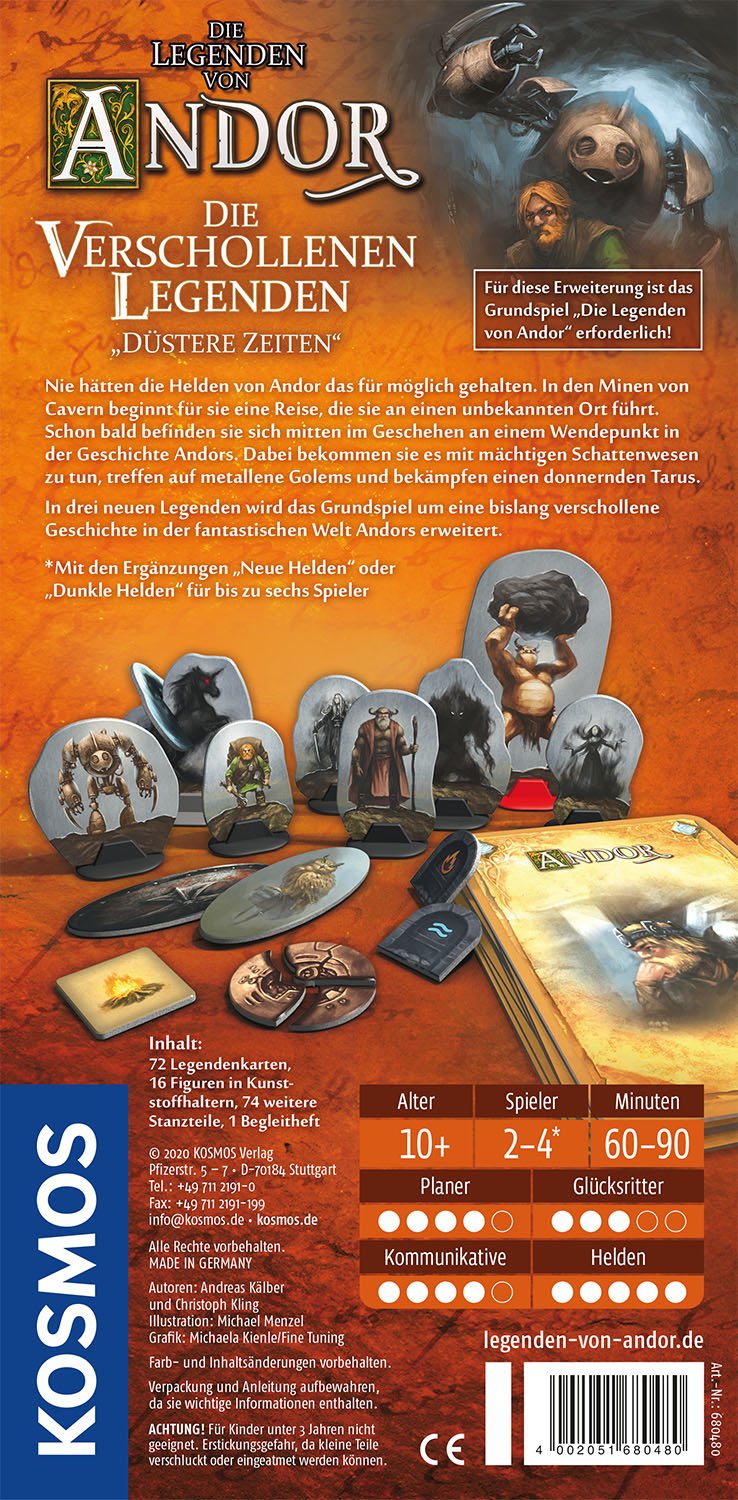 Kosmos The Legends Of Andor - The Lost Legends "Dark Times", Juego De Mesa 680480