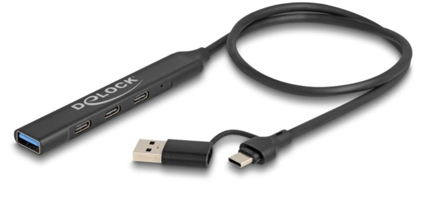Hub Delock 4 Port Slim Usb Con Usb Tipo-C Oder Usb Typ-A A