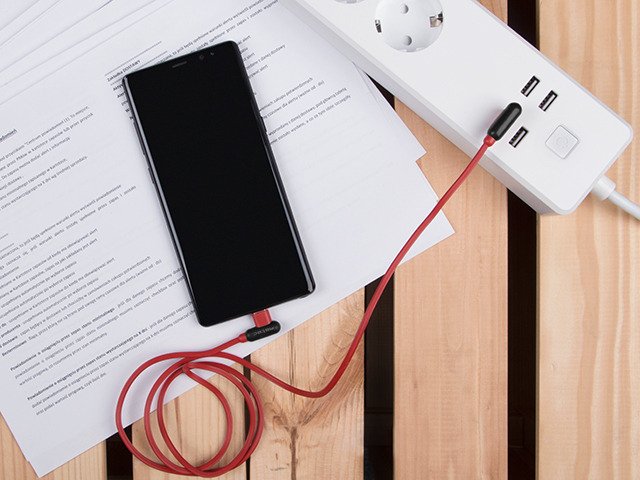 Natec Nka-1201 Extreme Media Cable Usb Typ-C A Usb (M), 1 M, En Ángulo, Rojo