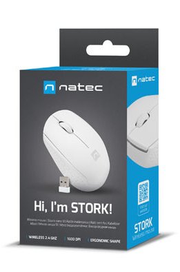 Raton Natec Stork Optico Inalambrico 1600 Dpi Blanco
