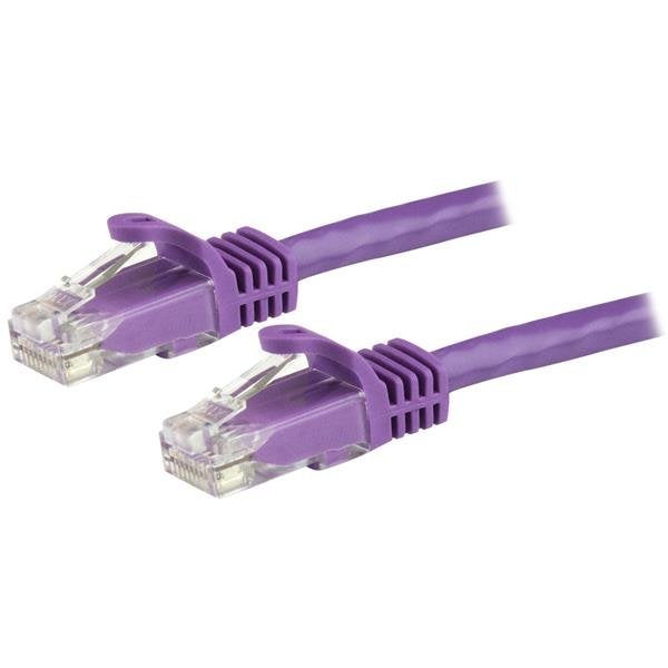 Cable De Red 15m Cat6 Prpura Cabl Snagless Poe