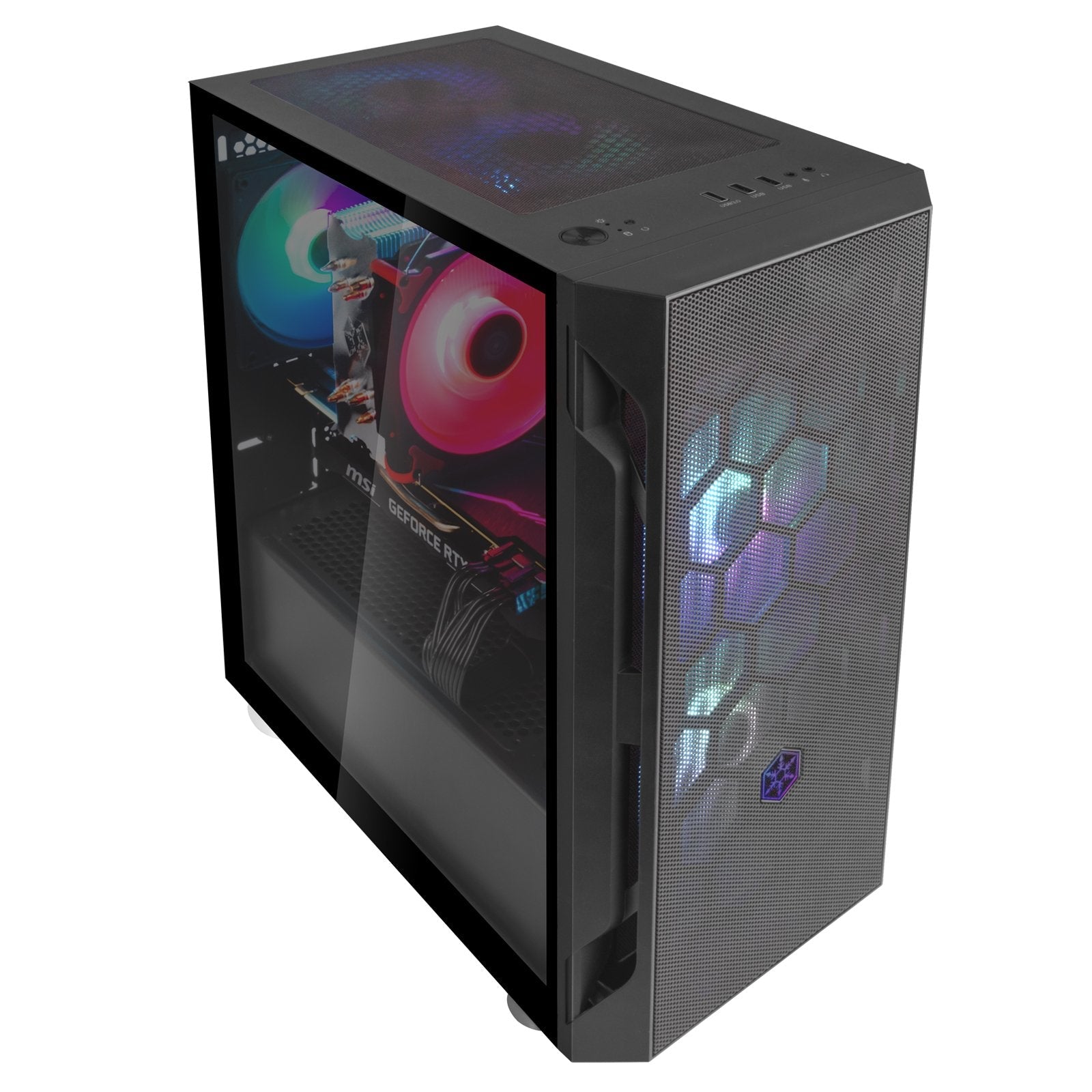 Caja Pc Silverstone Fara H1m Pro Sst-Fah1mb-Pro Gaming Micro Atx Argb Sst-Fah1mb-Pro