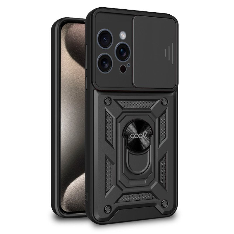 Funda Cool Iphone 15 Pro Max Hard Ring Negro
