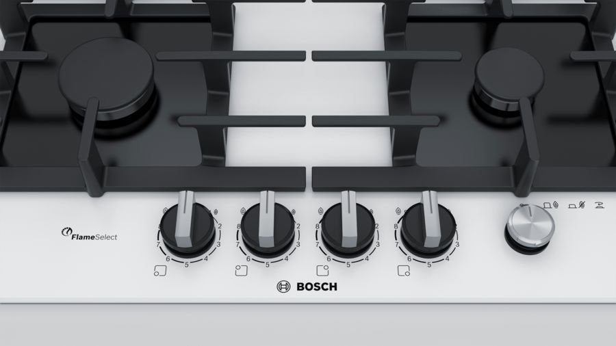 EAN 4242002914800 - Bosch Serie 6 Gas cooktop PPP6A2M90 4 fields white color Blanco Integrado 60 cm Encimera de gas 4 zona(s) imagen 5