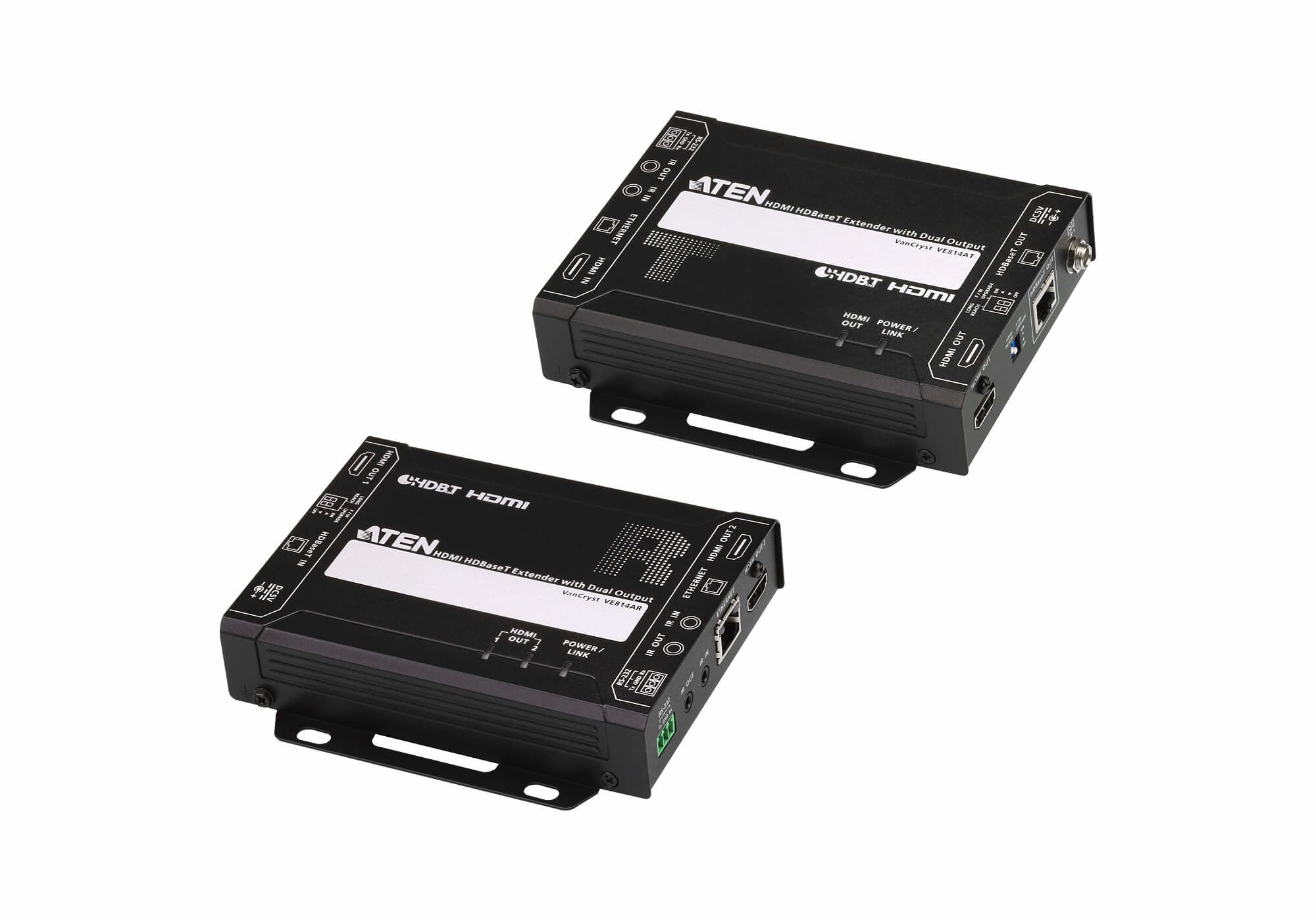 EAN 4719264646041 - ATEN VE814A-AT-G extensor audio/video Transmisor y receptor de señales AV Negro imagen 1