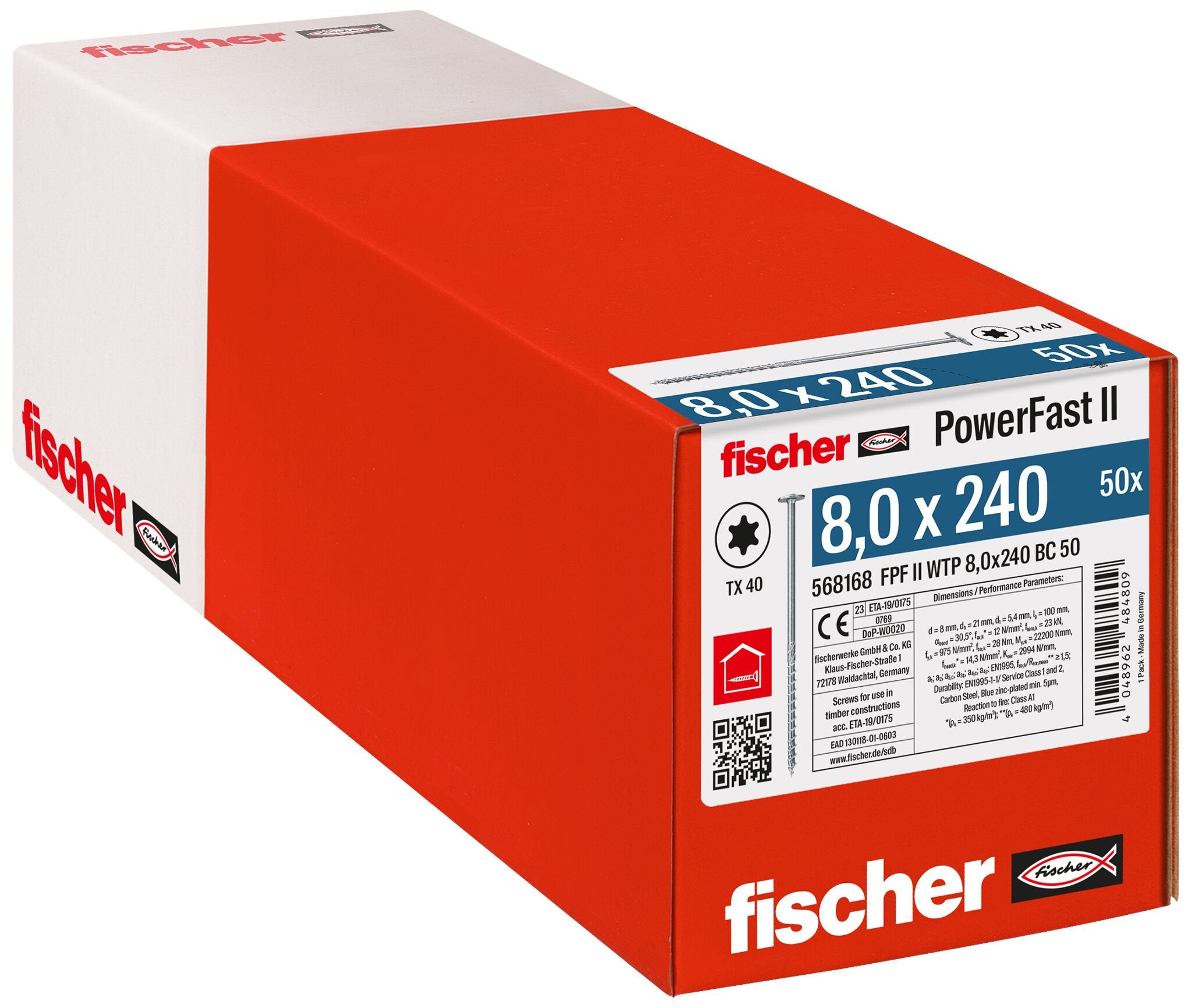 EAN 4048962484809 - Fischer 568168 tornillo/tuerca 50 pieza(s) imagen 2