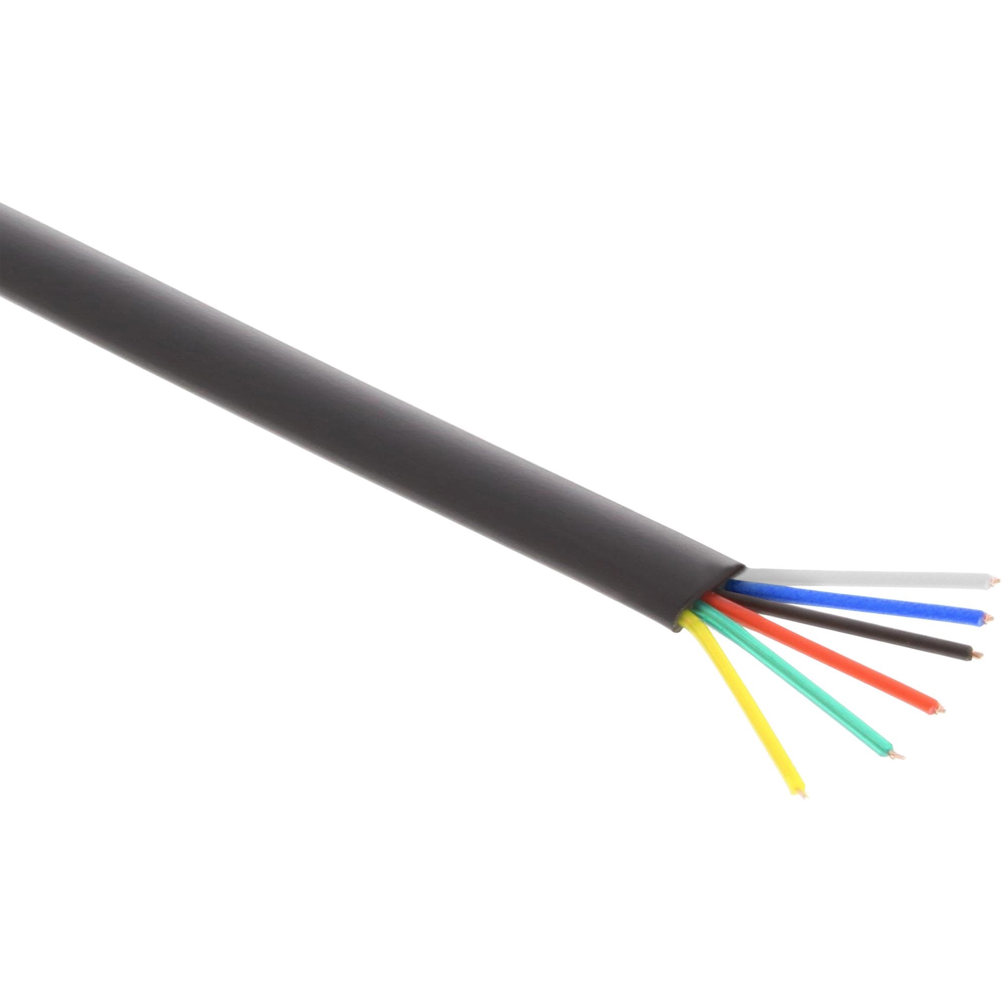 Cable Modular Inline Cable Plano De 6 Hilos Negro 100 M