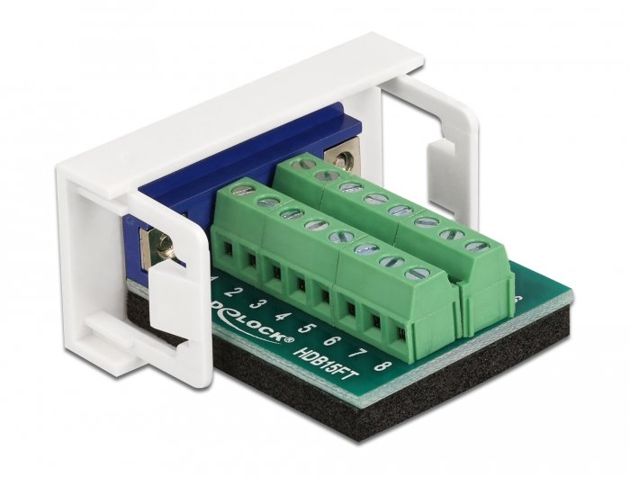 Delock Easy 45 Moduloo Vga Hembra A 16 Pin Terminalblock 22,5 X 45 Mm