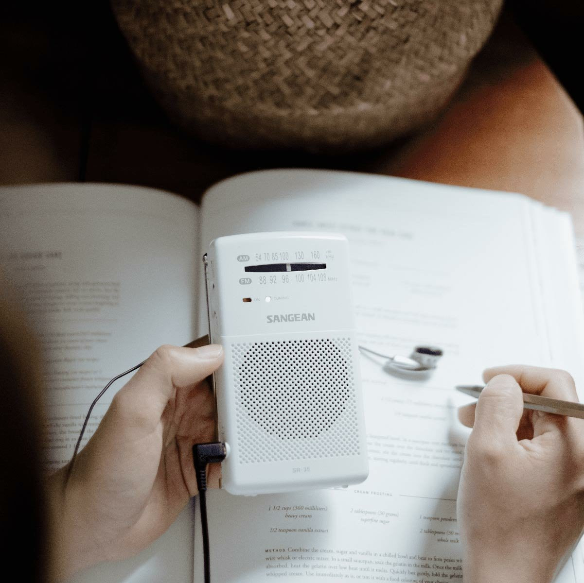 Sangean Sr-35 Blanco/ Radio De Bolsillo Fm/Am/Altavoz Integrado/Toma Auriculares