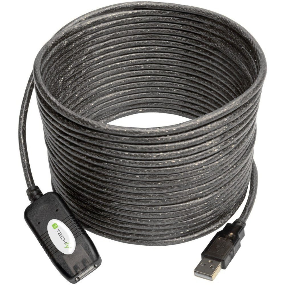 EAN 8054529023646 - Techly IUSB-REP10TY cable USB USB 2.0 10 m USB A Negro imagen 3