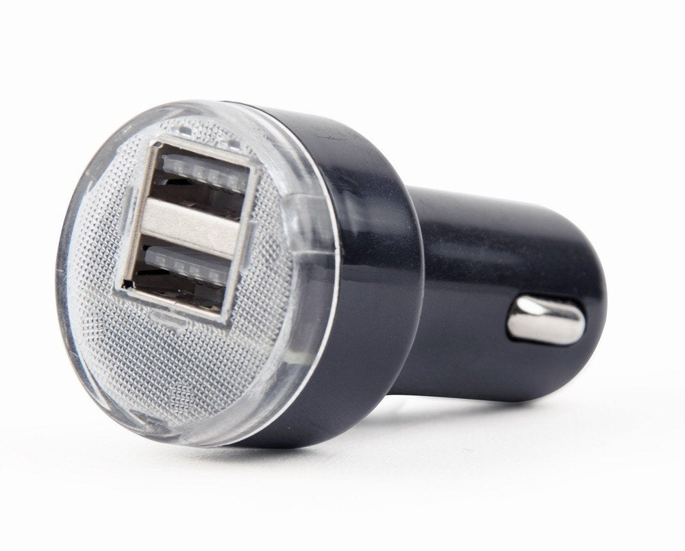 Gembird Cargador Para Coche Usb De 2 Puertos, 2,1 A, Negro