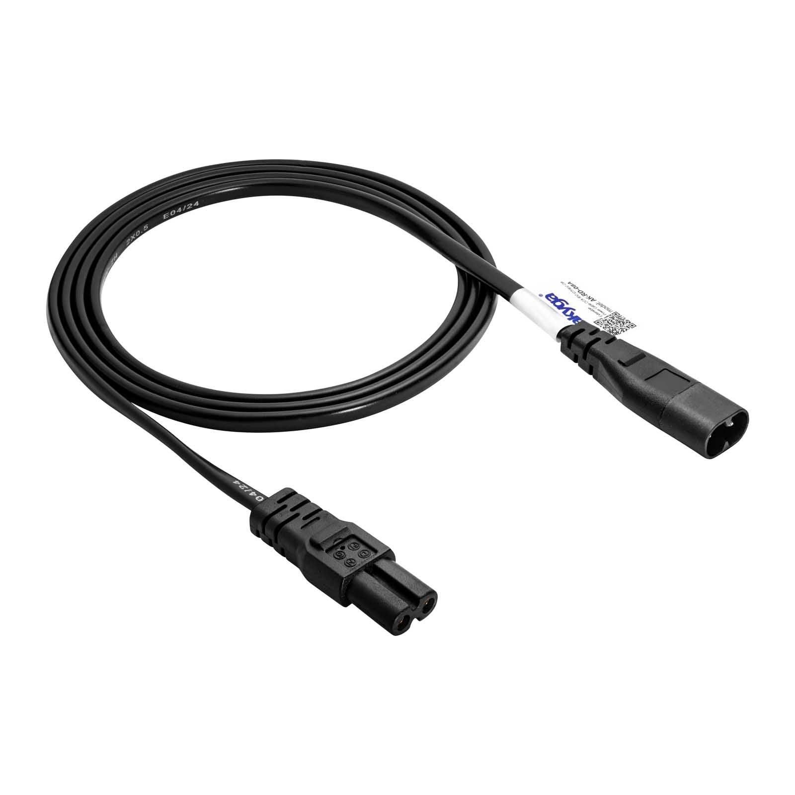 Cable Akyga De Alimentacion Ak-Rd-08a Extension Eight Cca Iec C7 Iec C8 1.5m