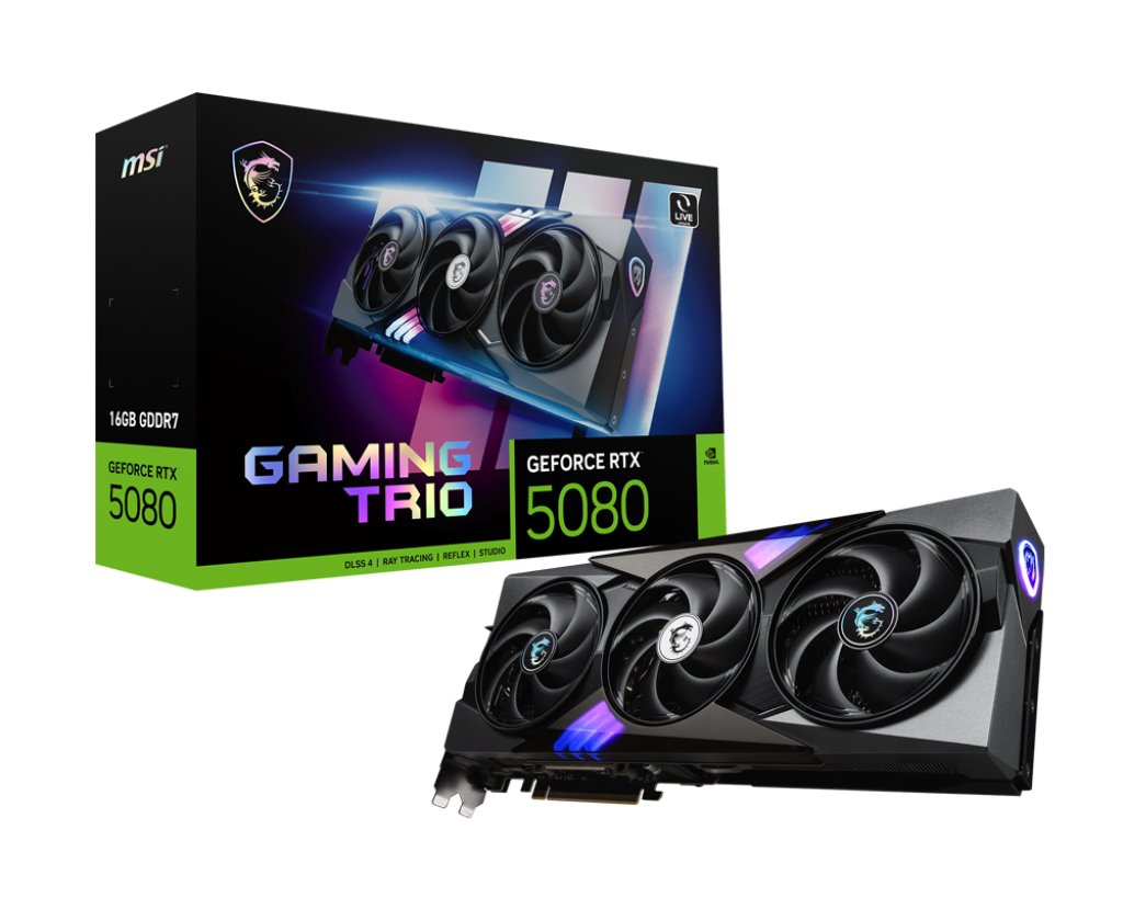 Msi Rtx5080 Gaming Trio 16gb Gddr7 Hdmi 3xdp