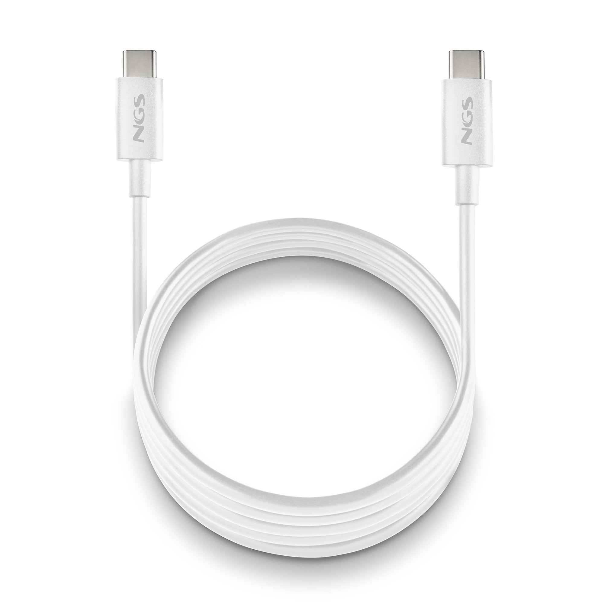 Cable Usb 2.0 Tipo-C Ngs Zyro 60w-1 Usb Tipo-C Macho Usb Tipo-C Macho Hasta 60w 480mbps 1m Blanco