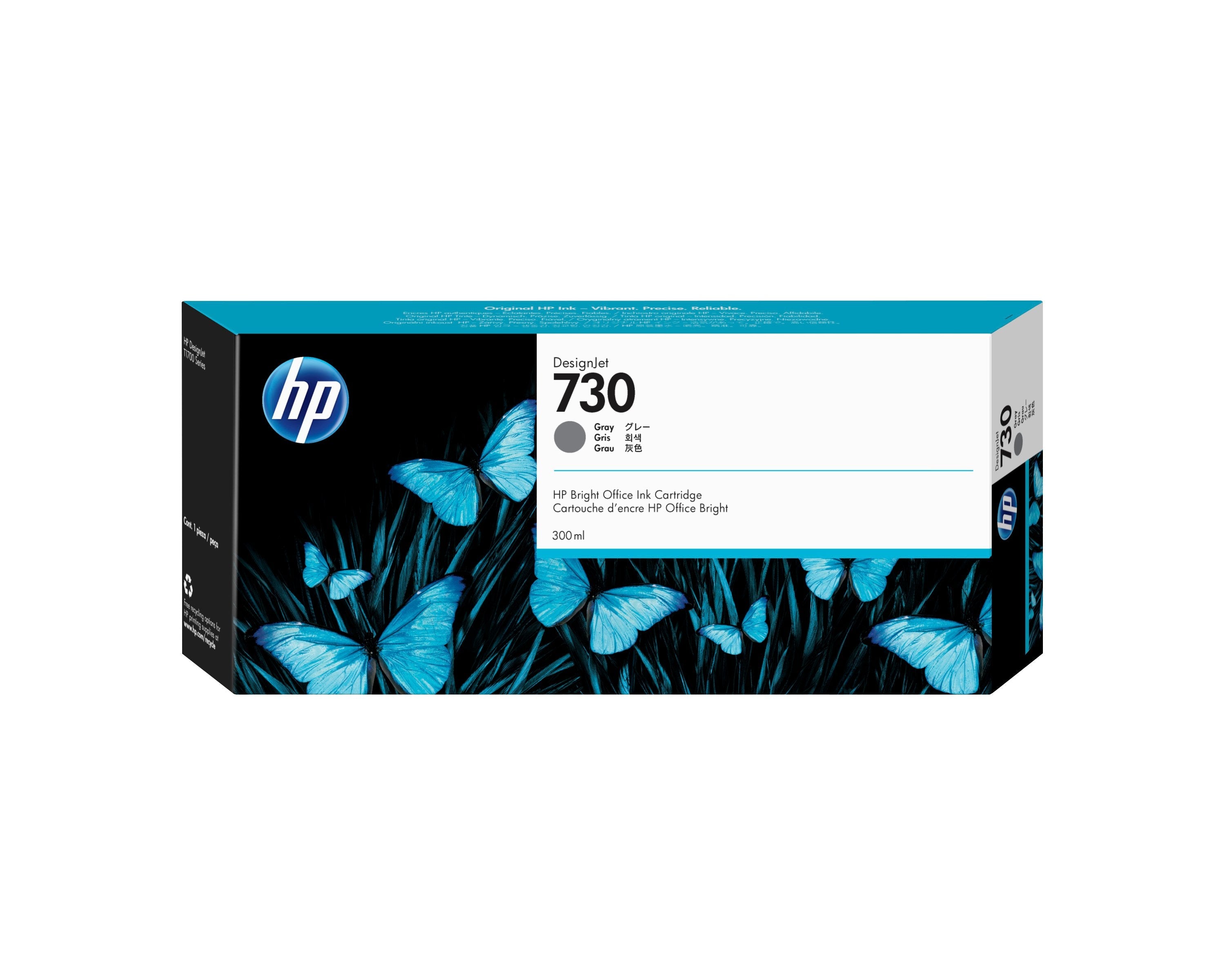 EAN 0190781771302 - HP 730 300-ml Gray DesignJet Ink Cartridge cartucho de tinta 1 pieza(s) Original Alto rendimiento (XL) imagen 1