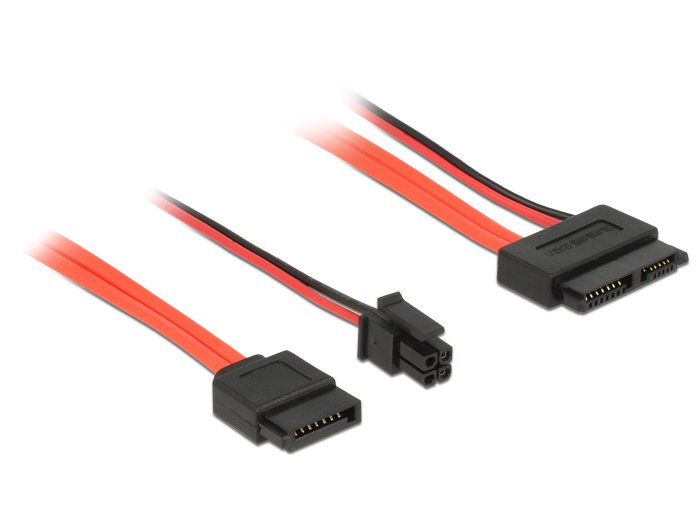 Delock Cable Slim Sata 6 Gb/S 13 Pin Hembra > Sata 7 Pin