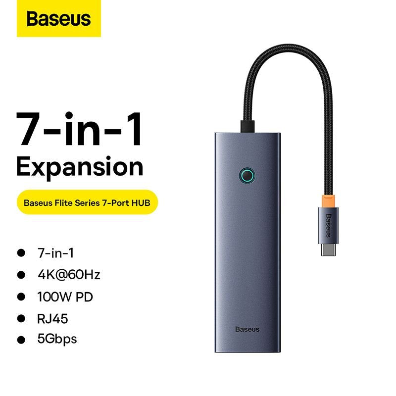 Baseus Ultrajoy Series 7-Port Hub Docking Station, Type-C