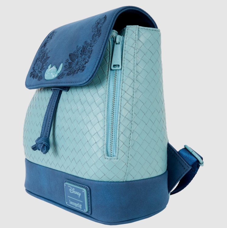 EAN 0671803548572 - Loungefly Stitch Embroidered Floral Drawstring Mini mochila Mochila informal Azul Poliuretano (PU) imagen 4