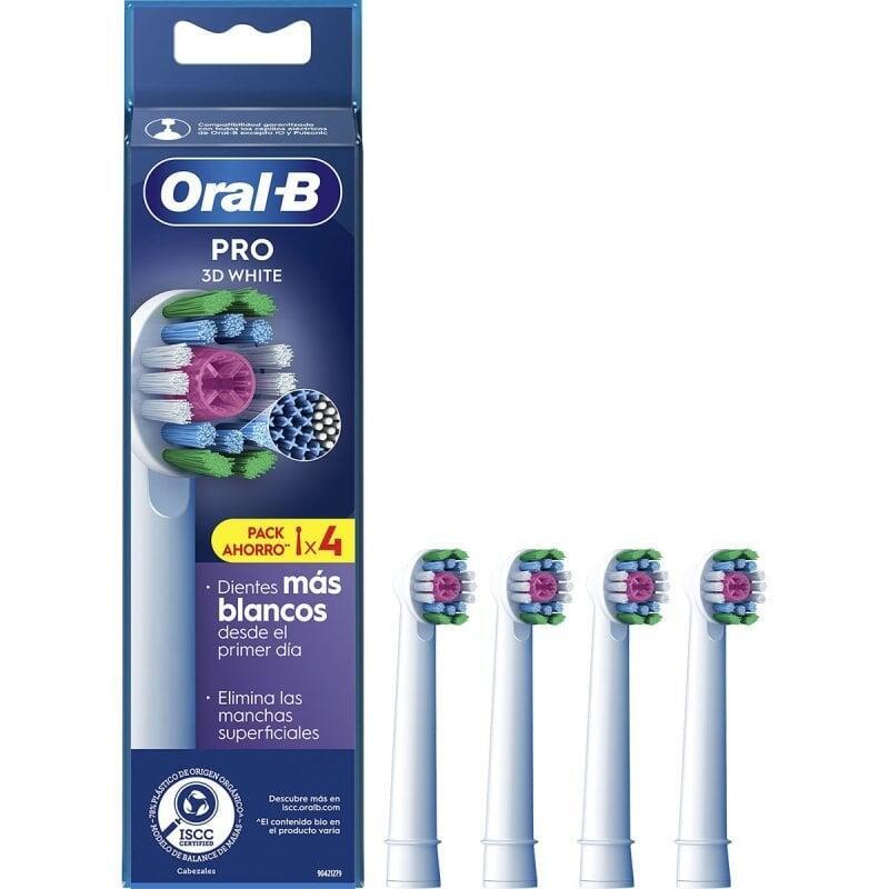 Cabezal De Recambio Braun Para Cepillo Braun Oral-B 3d White Pack 4 Uds