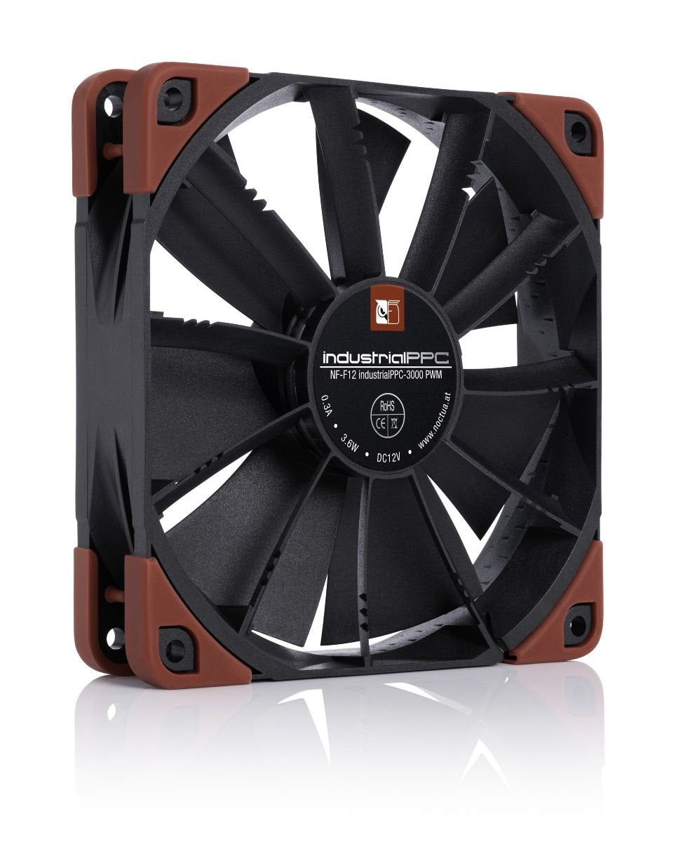 EAN 4716123315414 - Noctua NF-F12 industrialPPC-3000 PWM Carcasa del ordenador Ventilador 12 cm Negro, Marrón imagen 2