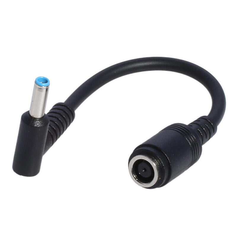 Cable Adaptador Para Cargador Hp Dell De 7.4mm * 5.0mm A Punta Hp 4.5mm * 3.0mm Cable De 0.15 M Negro