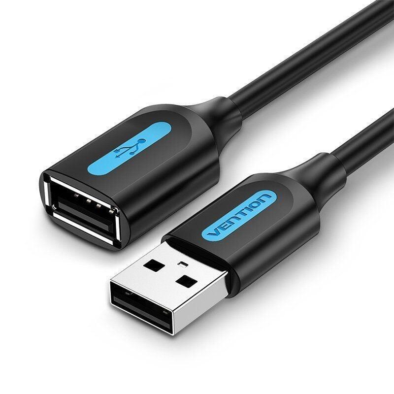 Cable Alargador Usb 2.0 Vention Cbibd Usb Macho Usb Hembra 50cm Negro
