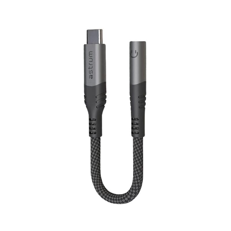 Cable Astrum Vmac50 Gris Convertidor Usb-C A Aux 10 Cm