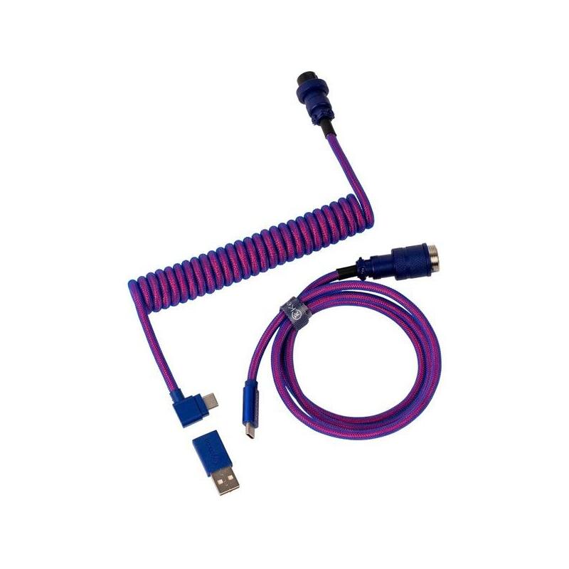 Cable Aviator En Espiral Keychron Usb 3.2 Gen 1 Premium, Usb-C > Usb-C Violeta, 1,08 Metros Cab-3