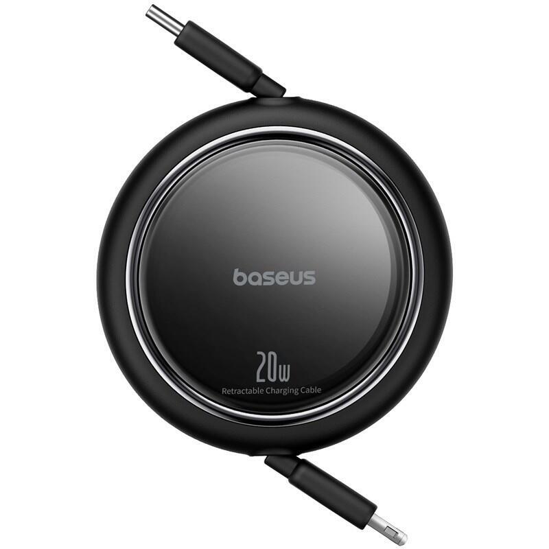 Cable Baseus Free2pull Expansible De Carga Rápida Usb C A Ip Ligtning 1 M 20 W Negro