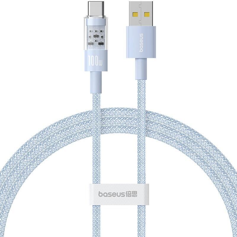 Cable Baseus Gem De Carga Rápida Usb A A Usb C 1 M 100 W Azul