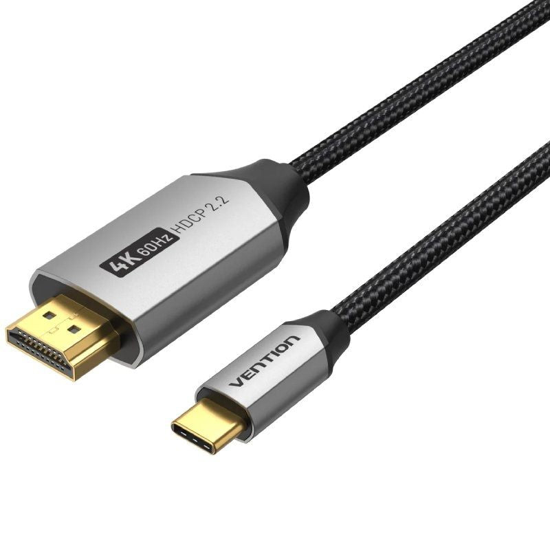 Cable Conversor Hdmi 2.0 4k Vention Crbbh Usb Tipo-C Macho Hdmi Macho 2m Negro