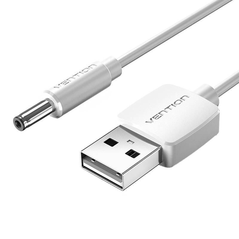 Cable Conversor Usb Vention Cexwf Usb Macho Dc 5.5mm Macho 1m Blanco