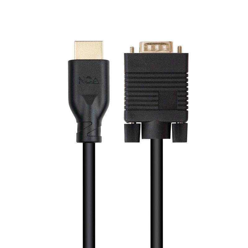 Cable Conversor Vga/M A Hdmi/M, Negro, 1,8m